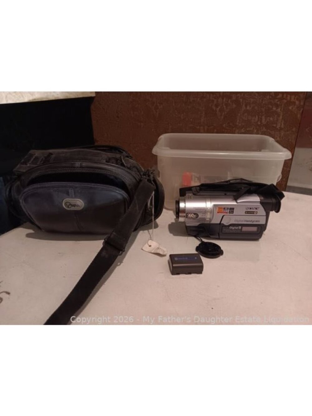 Sony Handycam DCR-TRV140E 2 Batteries Leather Bag